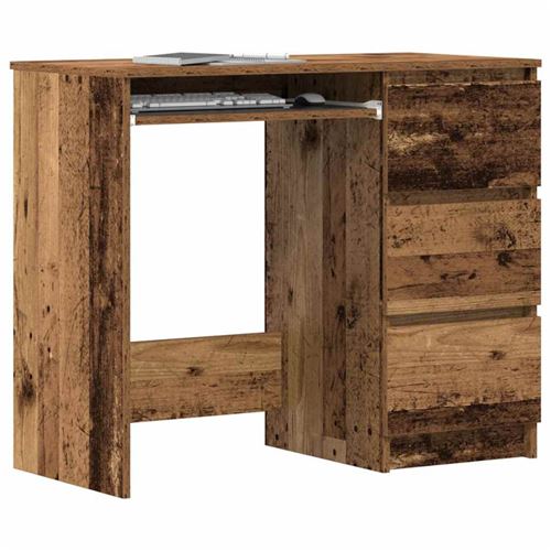 Bureau vieux bois 90x45x76 cm bois d ingénierie