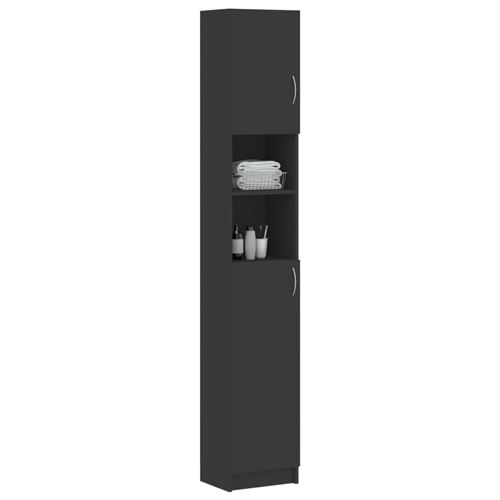 vidaXL Armoire de salle de bain Gris 32x25,5x190 cm Aggloméré