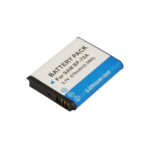 AVIZAR Batterie 670mAh pour Appareil Photo Samsung AQ100 3,7V Li-ion Blanc