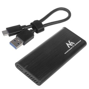 Boitier externe USB 3.1 Type C - pour Disque SSD SATA 2.5 - Aluminium Gris  - Trademos