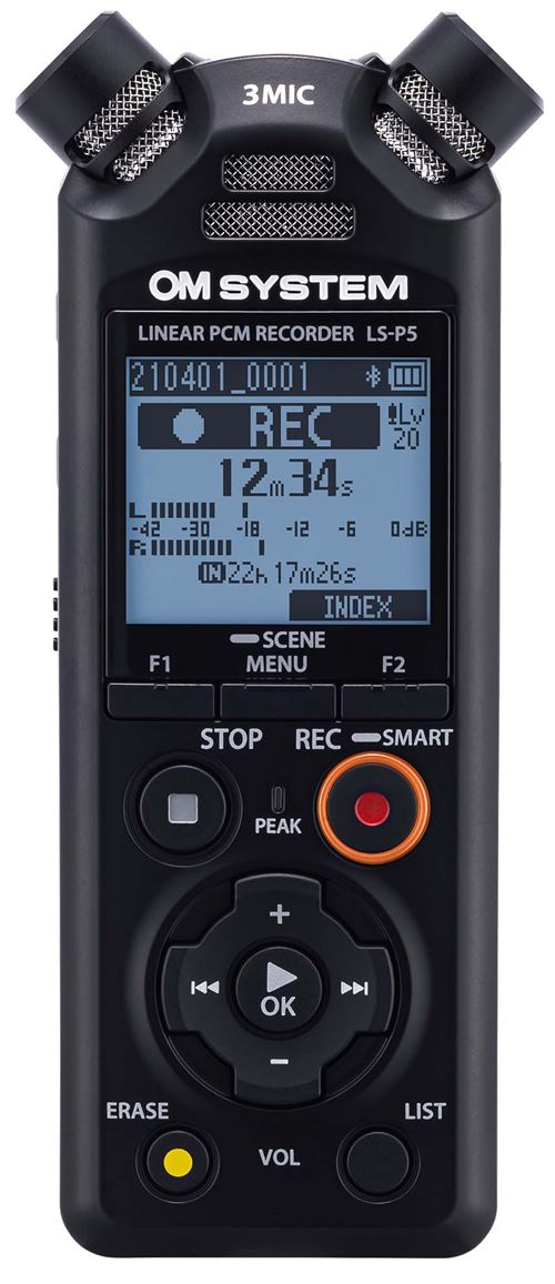 Dictaphone OM System LS-P5 – Enregistreur Audio PCM 16 Go avec 3 Microphones - vue 6