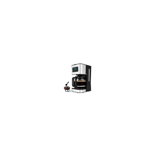 Cecotec Cafetière à goutte programmable Coffee 66 Smart Plus, 980 W, Capacité 12 tasses, Technologie ExtemAroma et Fonction AutoClean, Écran LCD, Finitions en acier inoxydable, 1,5 L.