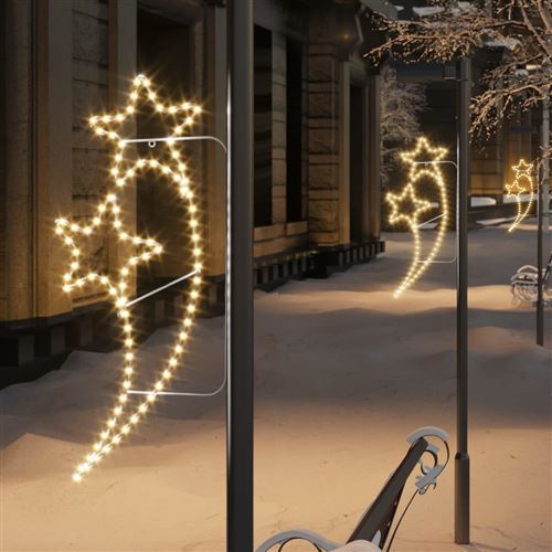 vidaXL Guirlandes lumineuses en forme d'étoile 8 pcs Blanc chaud