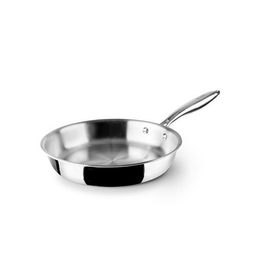 Ibili Sartén de Acero Inoxidable Triply Natural Sin Antiadherente - Apta para Todo Tipo de Cocinas