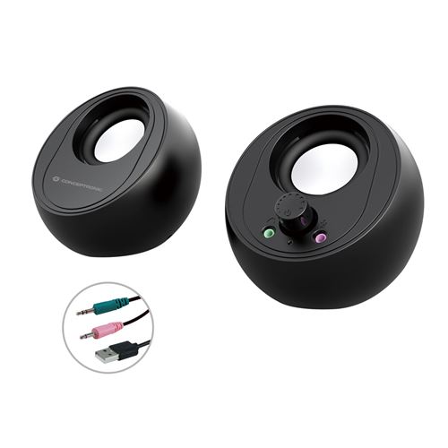 Conceptronic BJORN 2.0-Kanal-Computer-Lautsprecher mit Bluetooth, 10W