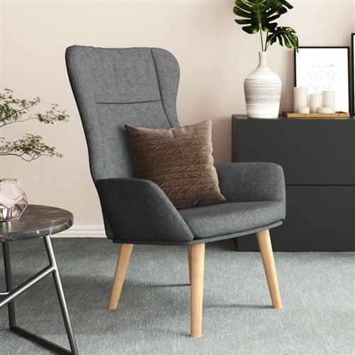 Vidaxl Gris Fauteuil Relax Tissu Foncé - Image 3