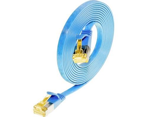 Wirewin 9120042360311 RJ45 Câble réseau, câble patch CAT 6a S/STP 1.00 m bleu
