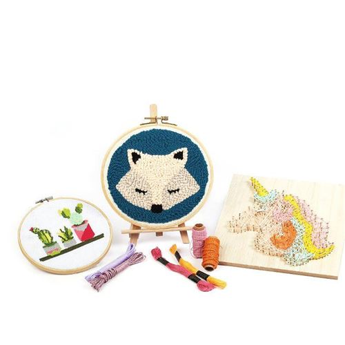 Non Communiqué Marron Kit Punch Needle Renard - Graine Créative(...) - Ecru