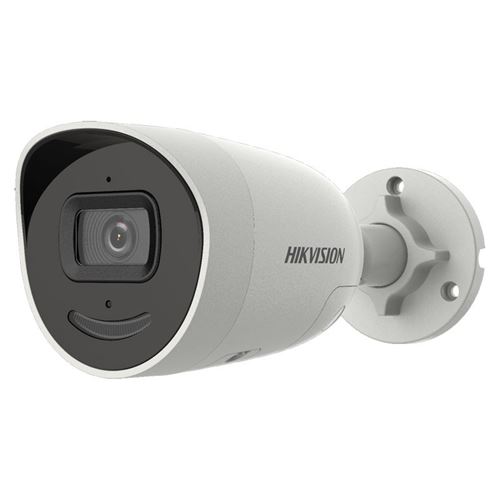 Hikvision AcuSense 4 MP IR Fixed Bullet Network Camera DS-2CD2046G2-IU/SL - Caméra de surveillance réseau - résistant à la poussière / résistant à l'eau - couleur (Jour et nuit) - 4 MP - 2592 x 1944 - montage M12 - Focale fixe - audio - LAN 10/100