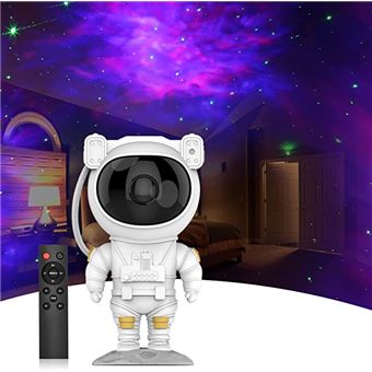 Lampe Projecteur Astronaute LED, Veilleuse Projecteur Etoile avec télécommande, Minuterie / Pour Chambre/Enfants - 1