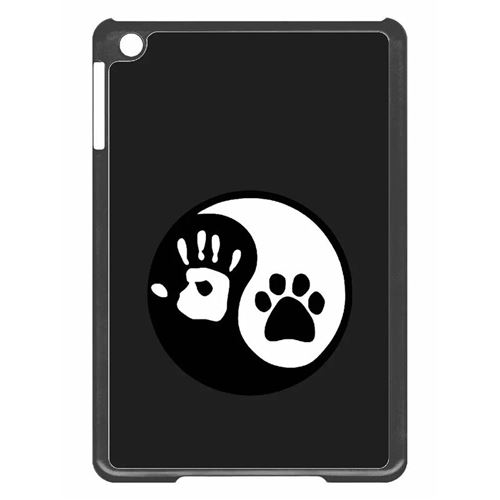 Coque tablette My-Kase pour iPad mini 2 - ying jang humain animaux - Plastique Noir