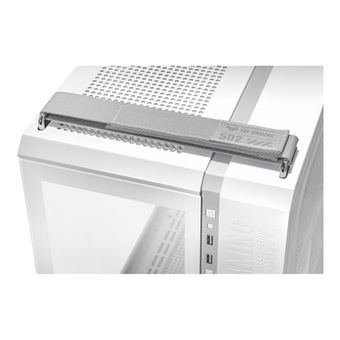 ASUS TUF Gaming GT502 Plus - Mid tower - ATX - panneau latéral fenêtré (verre trempé) - pas d'alimentation - blanc - USB/Audio
