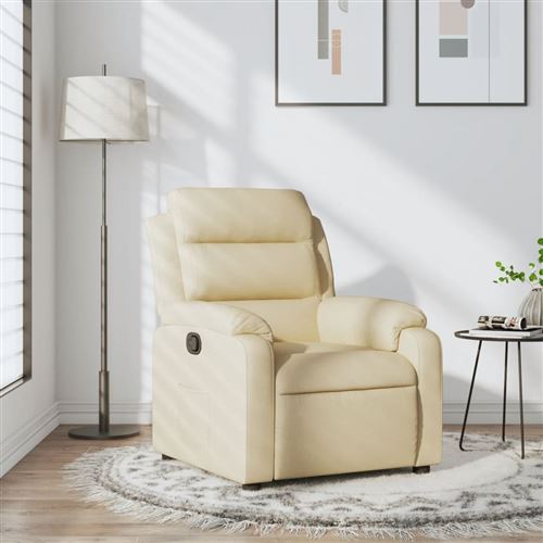 Non Communiqué Crème Vidaxl Fauteuil Réglable Tissu