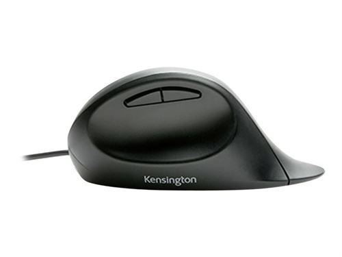 Kensington Pro Fit Ergo - Souris - ergonomique - 5 boutons - filaire - USB - noir - Pour la vente au détail