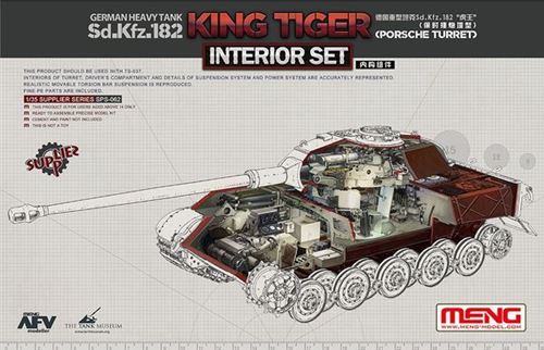 Non Communiqué German Heavy Tank Sd.kfz.182 King Tiger (Porsche Turret) Interior Set- 1:35E - Meng-Model
