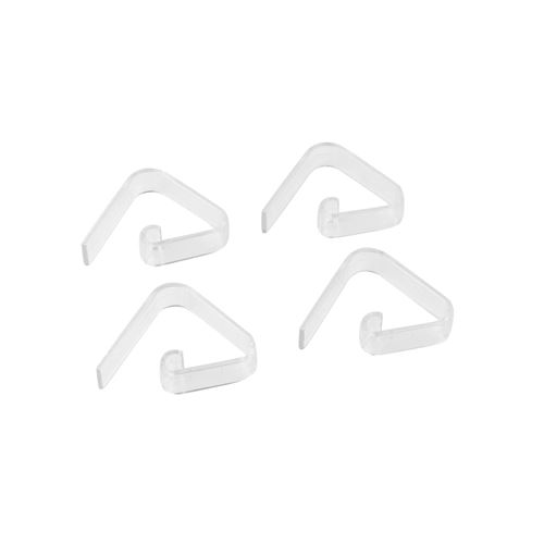 Non Communiqué Blanc,Transparent Lot De 4 Pinces À Nappe Fackelmann Tecno