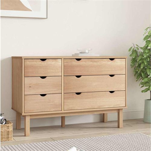 vidaXL Commode OTTA 111x43x73,5 cm bois de pin massif