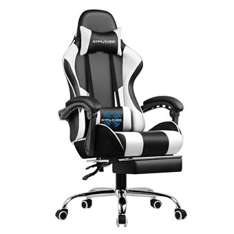 Chaise Gaming avec Repos-pieds - Fauteuil Gaming Chaise de Bureau