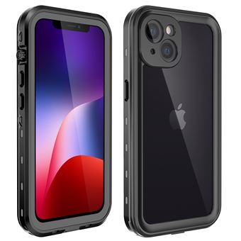 Coque étanche FLOODKING pour iPhone 13 – IP68, Anti-choc, Transparent Noir - 1