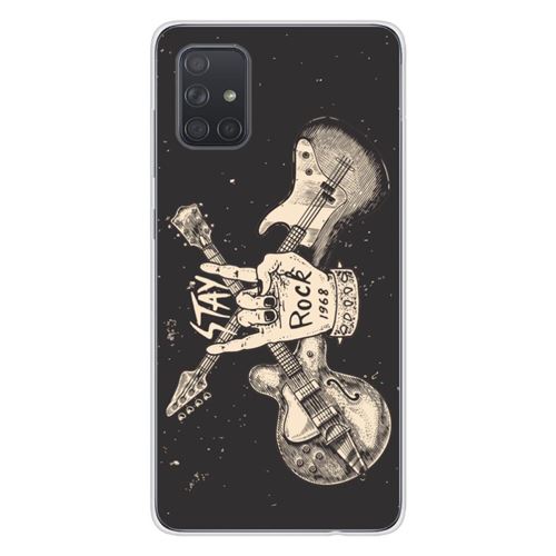 Coque en silicone imprimée compatible Samsung Galaxy M31s Stay rock