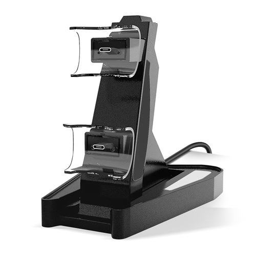 Avizar Dock de charge Manette Dual PS5 Double Sortie USB-C Charge rapide Sécurisée Noir