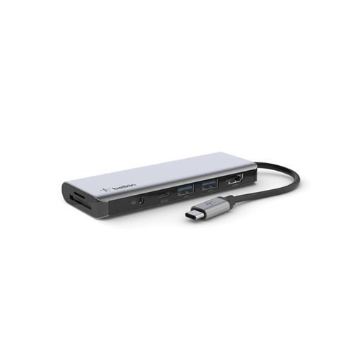 Belkin CONNECT USB-C 7-in-1 Multiport Adapter - Station d'accueil - USB-C - HDMI