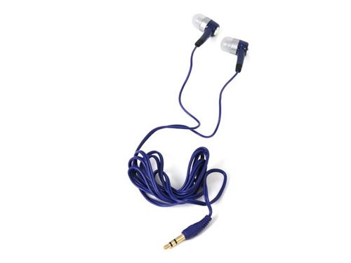 Omega Freestyle FH1016 - In-ear hoofdtelefoons - inwendig - met bekabeling - 3,5 mm-stekker - ruisisolatie - blauw