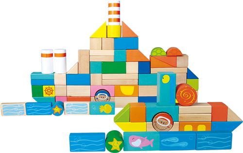 Small foot - 4333 - blocs de construction en bois - monde sous-marin