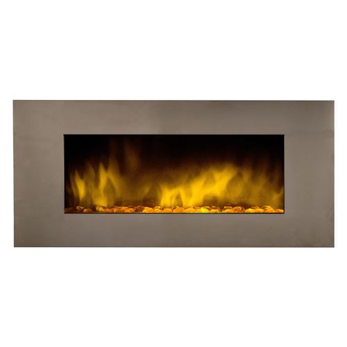 Cheminée électrique 2000w avec télécommande Chemin'arte pure inox xxl