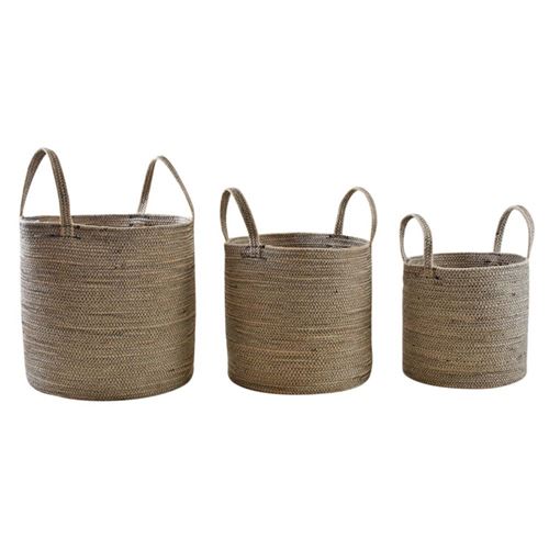 Aubry Gaspard - Cache-pot en jute et coton (lot de 3)
