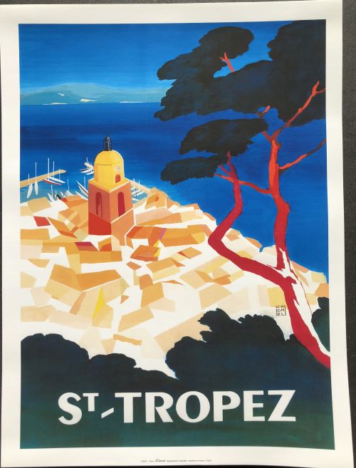 St-Tropez / CHOMEL - 30x40 cm - AFFICHE / POSTER