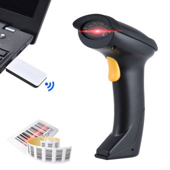 Aibecy Lm800 Bluetooth Lecteur De 1d Code Barre Sans Fil 24g Scanner Douchette Usb Récepteur Usb Câble Dalimentation 300 Fois S Noir