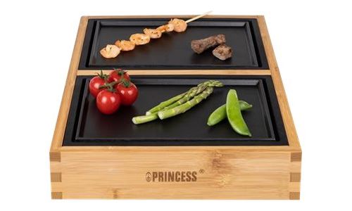Princess Dinner4All 104040 Pure - Grill pour teppanyaki -électrique - 287 cm ² - bois