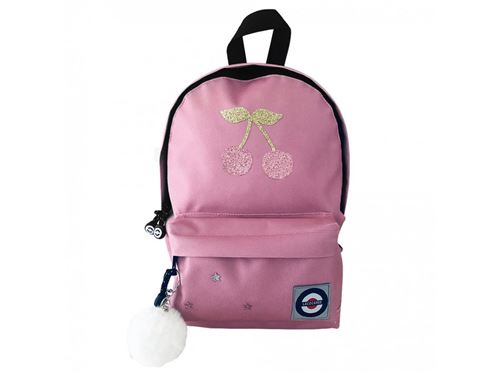 Lacocarde - Sac à dos petit modèle vieux rose - Cerises - rose
