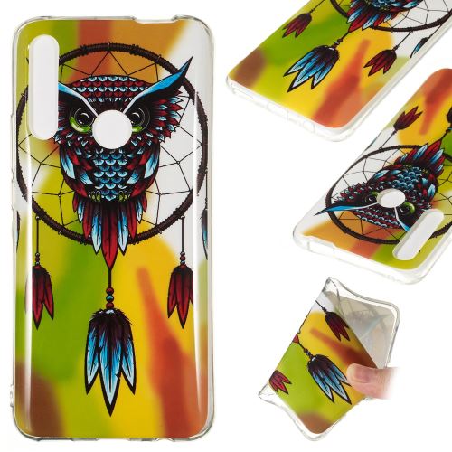 Coque en TPU noctilucent IMD hibou attrape-rêves pour votre Huawei P Smart Z