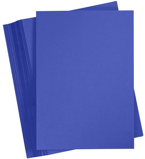 Creotime carton coloré A6 10,5 x 14,8 cm bleu cobalt 100 pièces