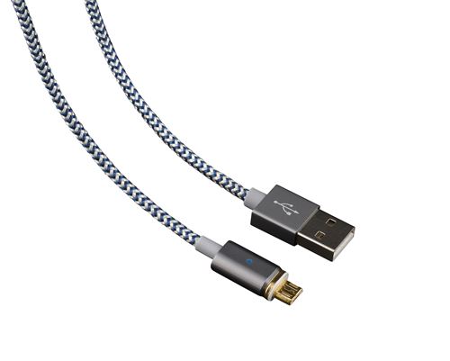 Bluestork 3 in 1 Smart Magnetic Cable - USB-kabel - 5 pin magnetic USB (M) naar USB (M) - 1.2 m