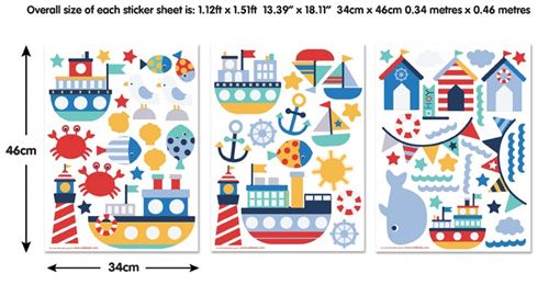 Walltastic 44845 Stickers Muraux theme Nautique