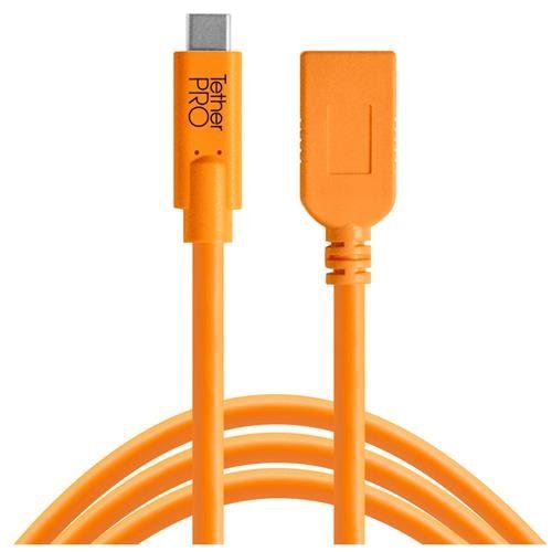 Tetherpro USB-C vers USB Adaptateur femelle (rallonge), 15 '(4.6 m)
