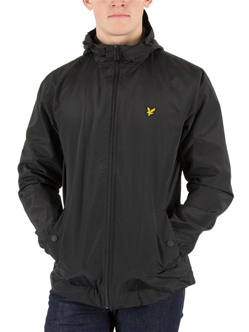 Lyle & Scott Homme Veste zippée à capuche, Noir