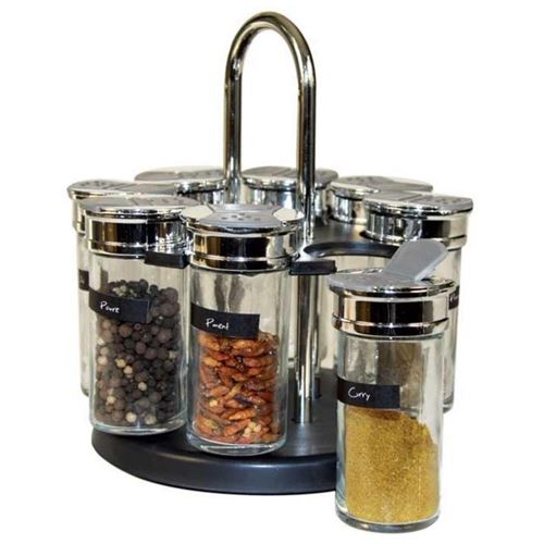 Carrousel A Epice Tournant 8 Pots Verre Cuisine