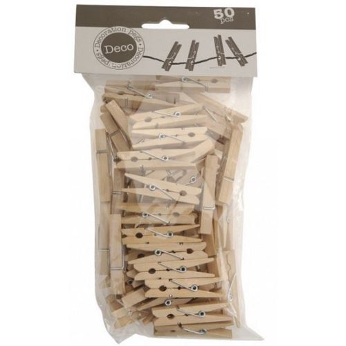 50 Petite Pince A Linge 4.5 Cm Deco Scrapbooking