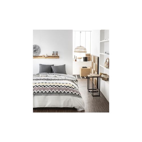 TODAY Parure de couette Sunshine 1.5 - 100% Coton - 240 x 260 cm - Noir et blanc