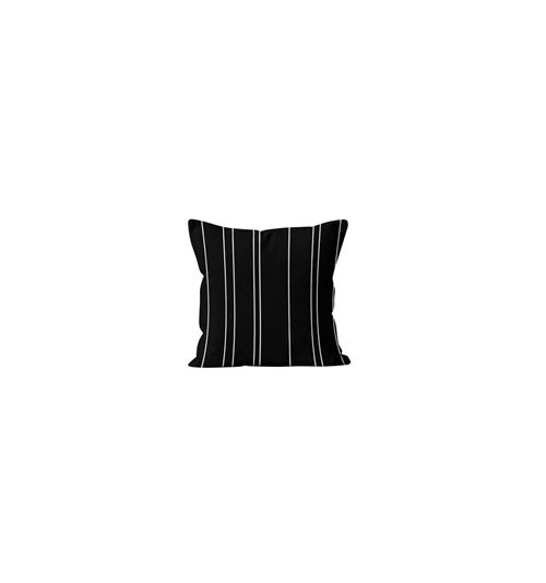 Coussin décoratif 40x40 cm en coton KENT noir et blanc, par Soleil d'ocre