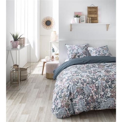 TODAY Parure de couette Sunshine 1.42 - 100% Coton - 220 x 240 cm - Bleu gris