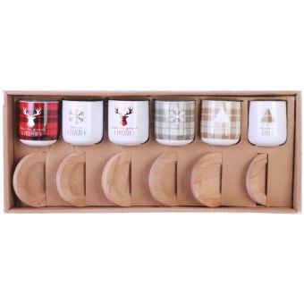 The Home Deco Factory - Coffret tasses expresso Noël