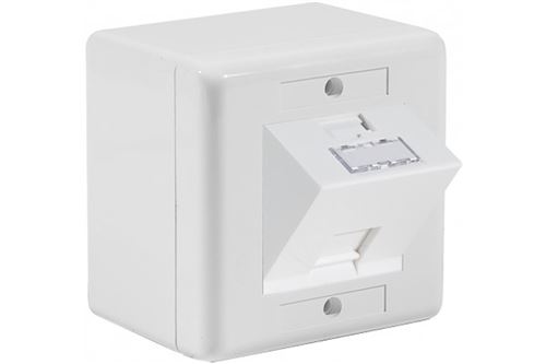 Boitier mural RJ45 incliné 30° 1 port CAT 6 UTP
