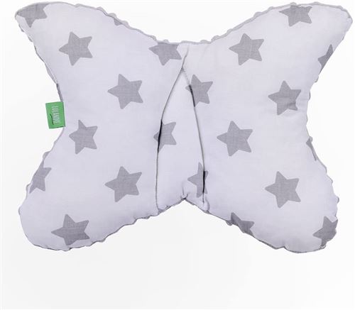 lulando Coussin bébé pour un sommeil sain 40 x 30 cm de coussin moelleux – Gris Stars.
