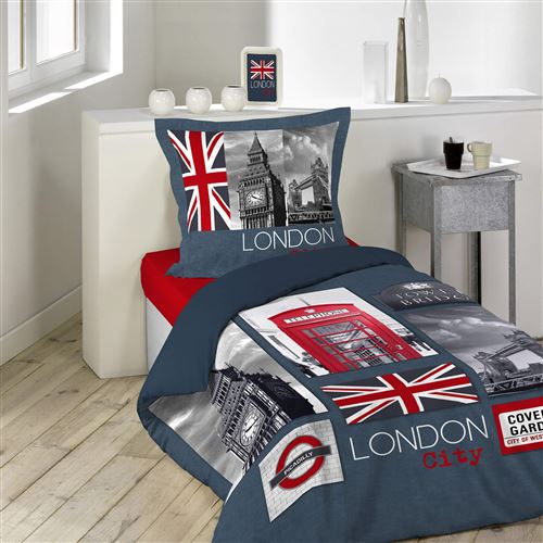 Parure dekbedovertrek 140 x 200 cm Model City London