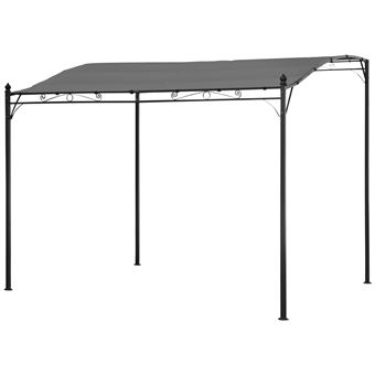 Pergola murale 3 × 2,5m NICE grise - Mobilier de Jardin ...